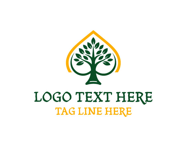 Spade Tree Leaf Haven Logo