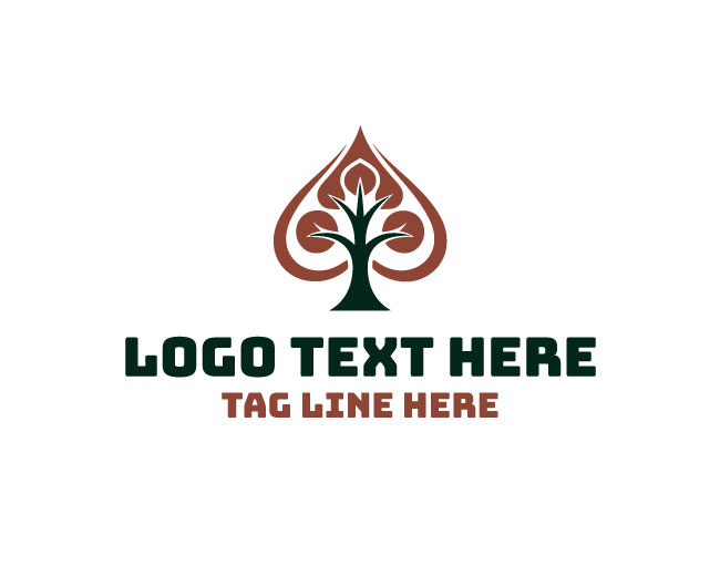 Spade Tree Nature Crest Logo