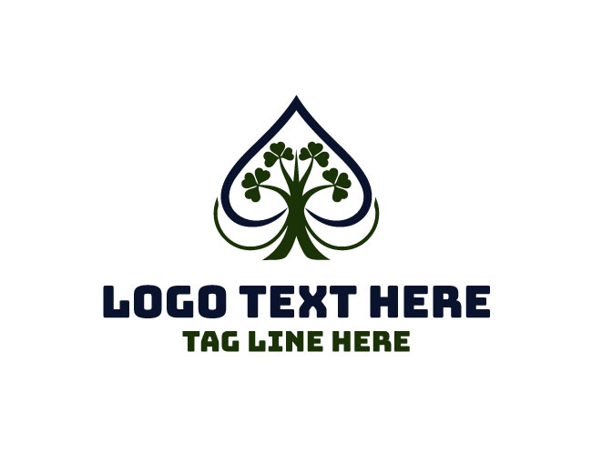 Spade Tree Wood Crest Logo