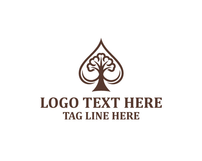 Spade Tree Leaf Horizon Logo