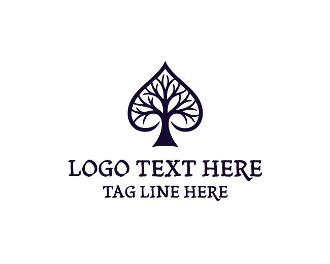 Spade Tree Root Sphere Logo