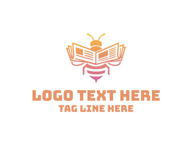  Bee Newspaper Honey Headline Logo