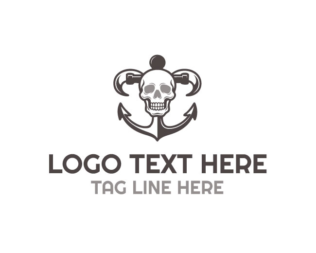 Maritime Skull Ocean Raider Logo