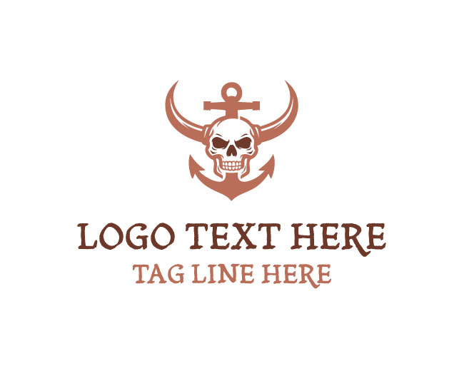 Maritime Skull Black Hull Logo