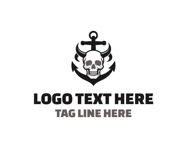 Maritime Skull Deep Ocean Logo