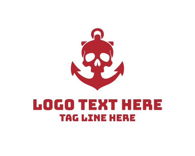Maritime Skull Ghost Sail Logo