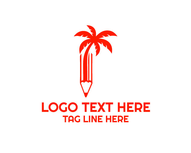 Palm Art Tide Brush Logo