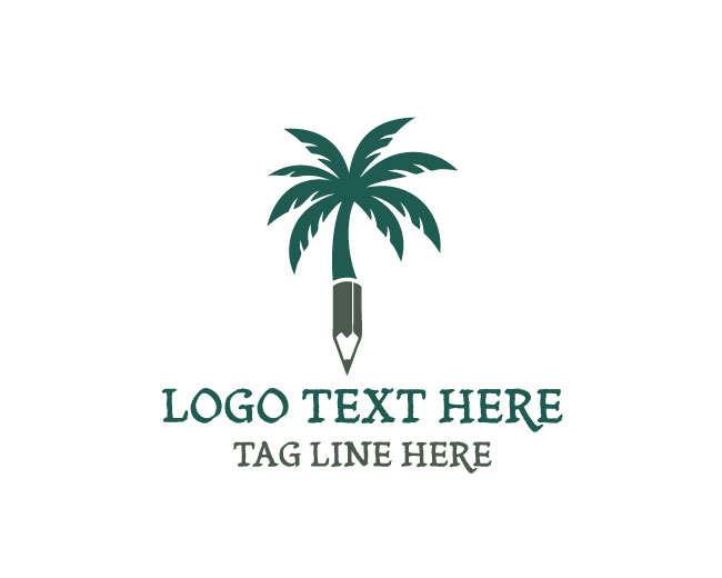 Palm Art Isle Brush Logo