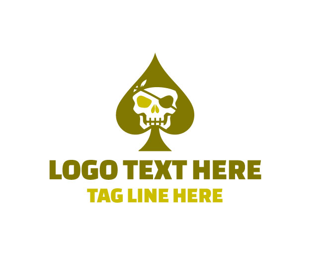 Spade Skull Black Spade Logo