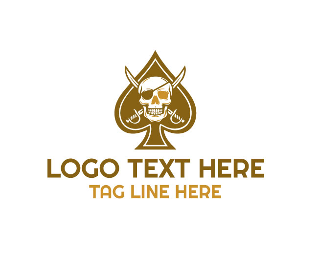 Spade Skull Dark Ace Logo