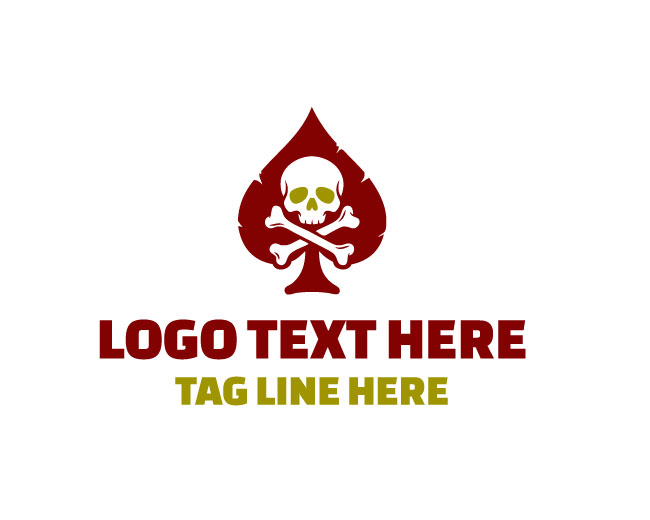 Spade Skull Blood Spade Logo