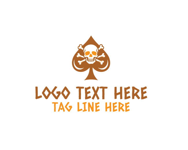 Spade Skull Dark Dealer Logo
