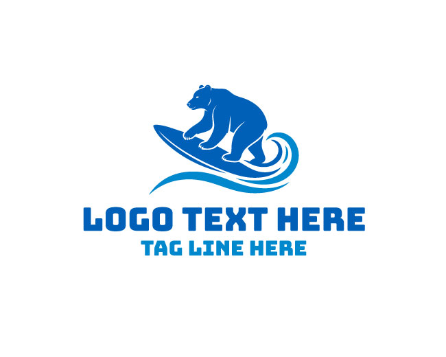 Surfing Bear Sunbreak Wave Logo