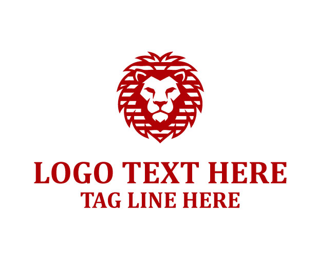 USA Lion Red White Blue Logo