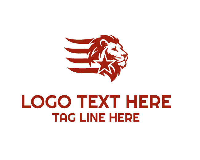 USA Lion Iron Freedom Logo