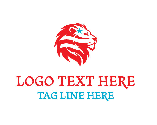  USA Lion Golden Roar Logo