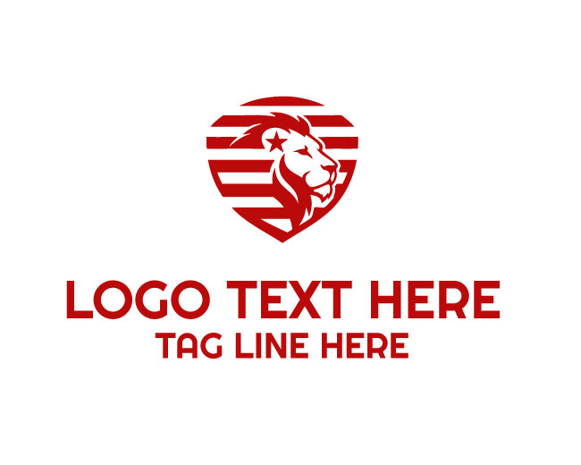  USA Lion Fire Crest Logo