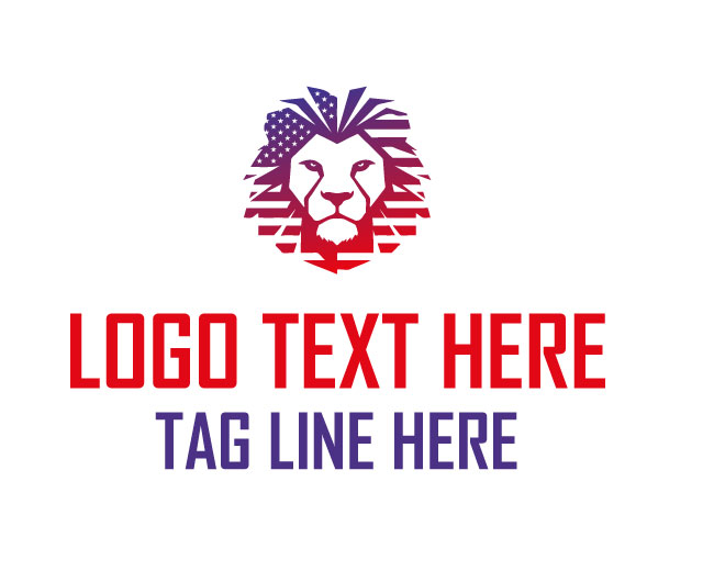 USA Lion Victory Mane Logo
