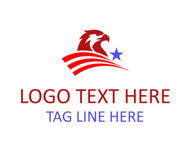 USA Liberty Flame Wave Logo