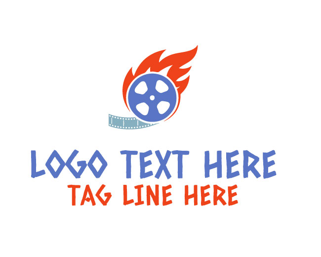 Film Movie Reel Fusion Logo