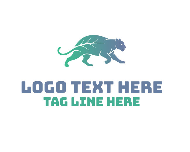 Leaf Panther Forest Spirit Logo
