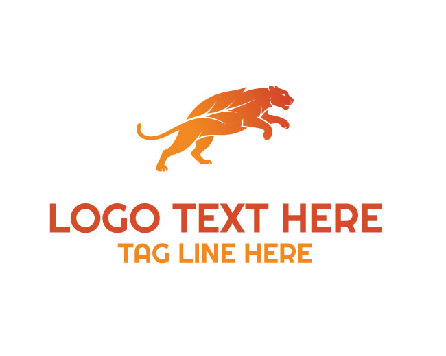  Leaf Panther Jungle Leaf Logo