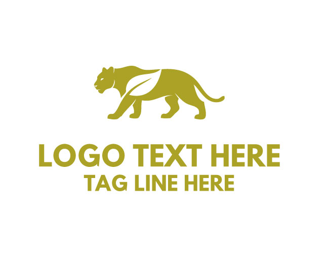 Leaf Panther Nature Pulse Logo