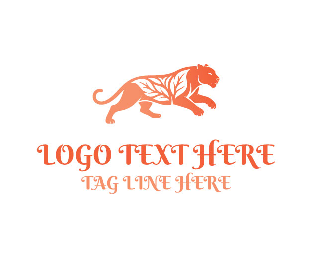 Leaf Panther Forest Wave Logo