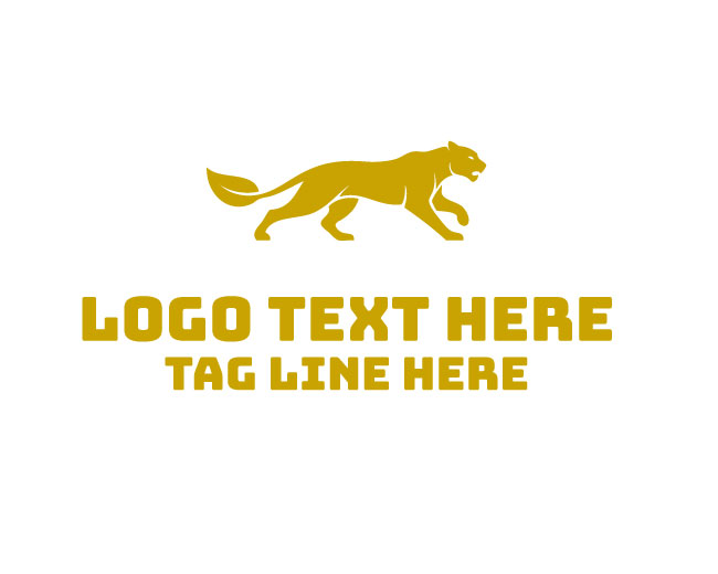 Leaf Panther Wild Leaf Crest Logo