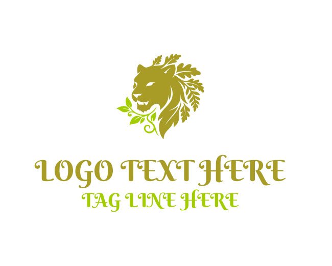 Leaf Panther Leaf Strike Nature Logo