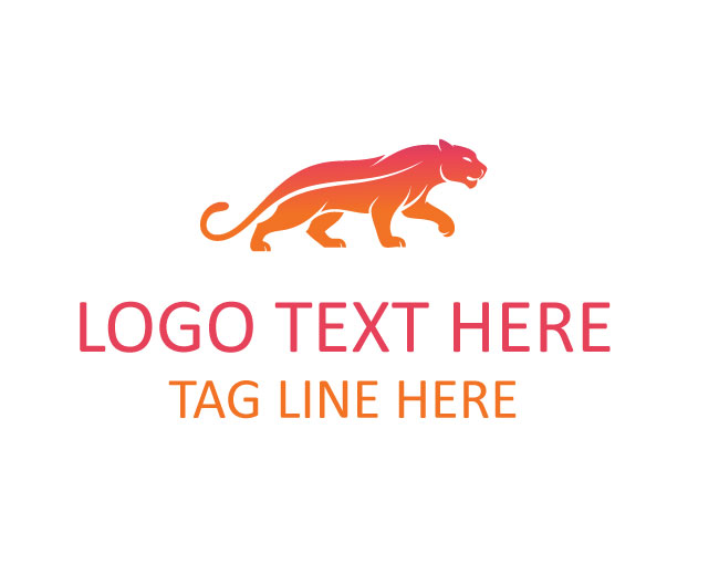 Leaf Panther Forest Echo Nature Logo