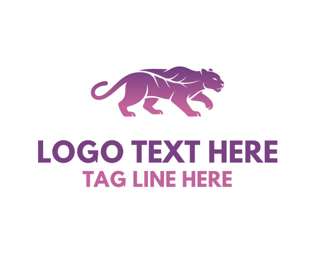 Leaf Panther Wild Canopy Nature Logo