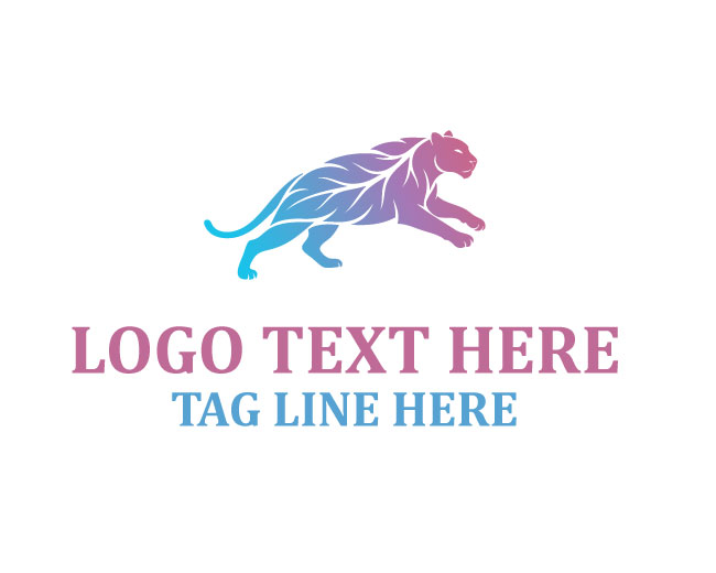 Leaf Panther Wild Terra Nature Logo