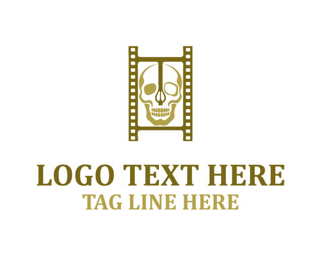 Skull Movie Cine Grave Logo