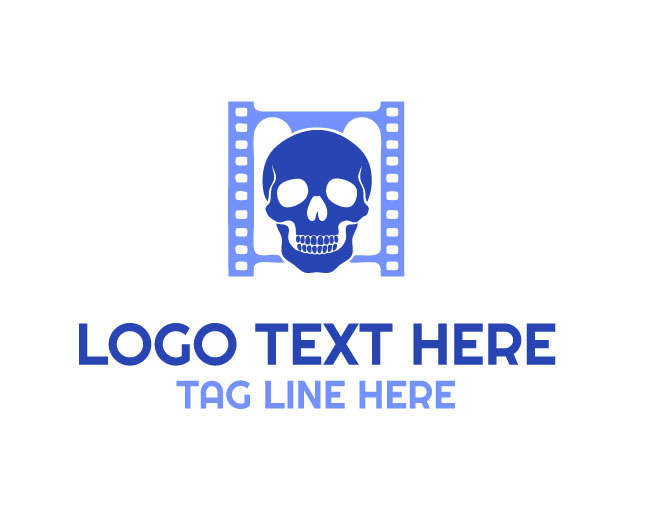  Skull Movie Reel Death Logo
