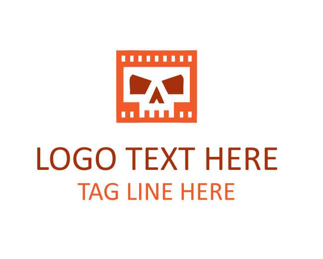 Skull Movie Night Bone Logo