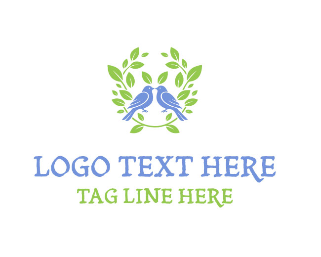 Twin Bird Leaf Green Twin Leaf Logo