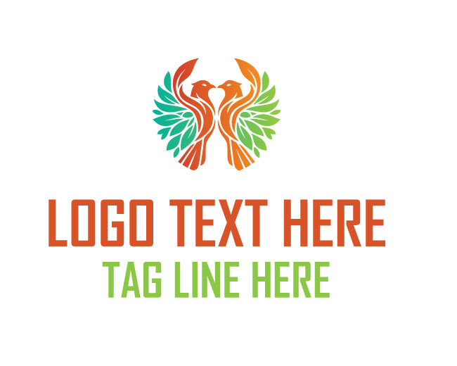  Twin Bird Leaf Aero Leaf Logo