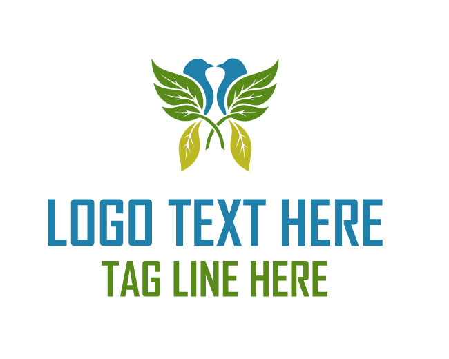 Twin Bird Leaf Mist Pair Logo