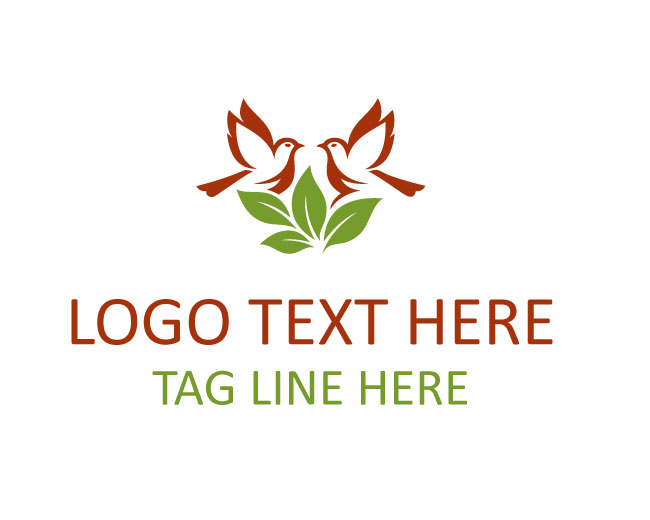 Twin Bird Leaf Windleaf Duo Logo