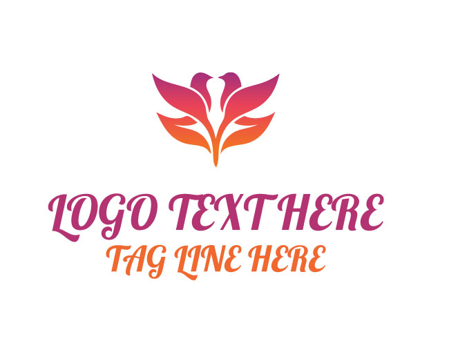 Twin Bird Leaf River Pair Logo