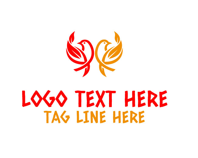  Twin Bird Leaf Dawn Flutter Logo