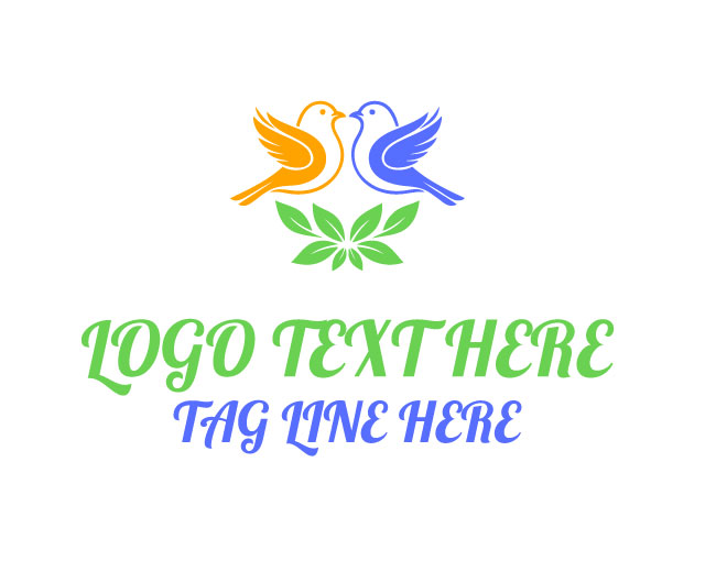  Twin Bird Leaf Spring Leaf Pair Logo