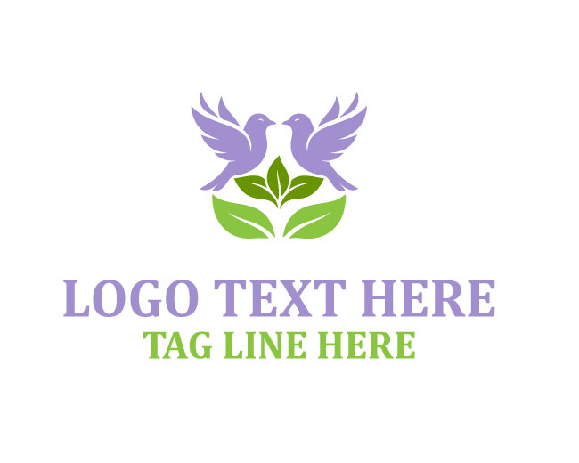 Twin Bird Leaf Star Leaf Logo