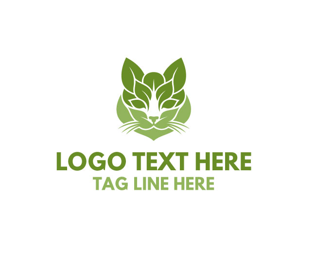 Eco Cat Leaf Paws Logo