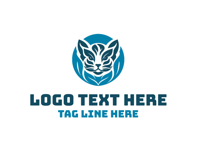 Eco Cat Earth Leaf Logo
