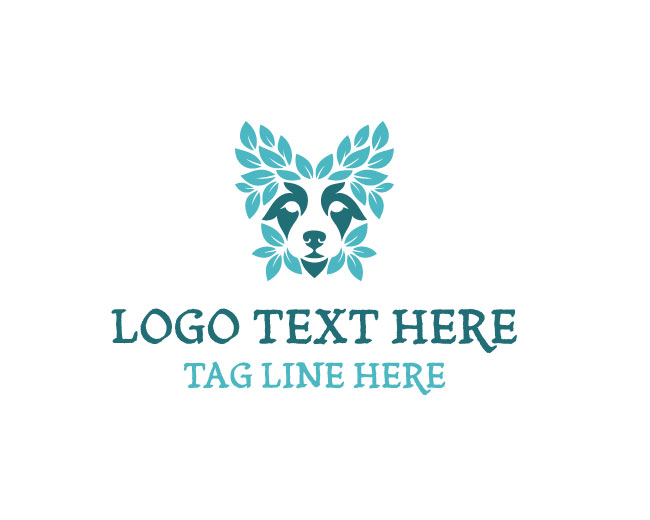 Eco Dog Leaf Tail Logo
