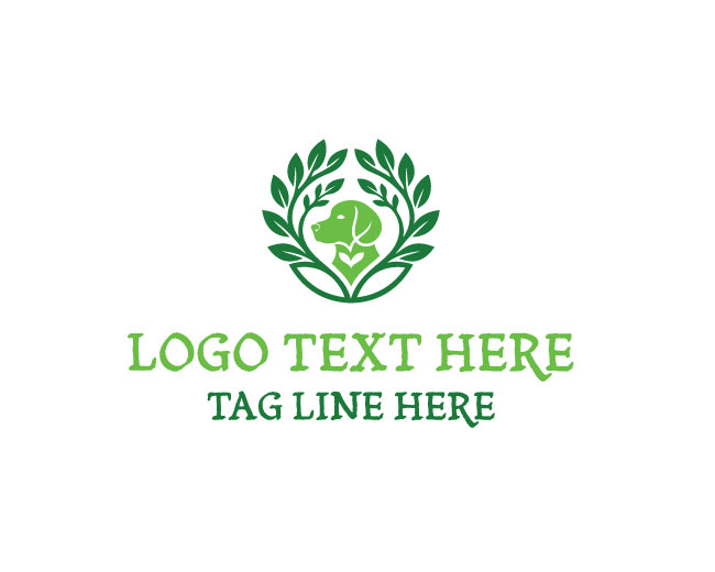 Eco Dog Evergreen Pet Logo