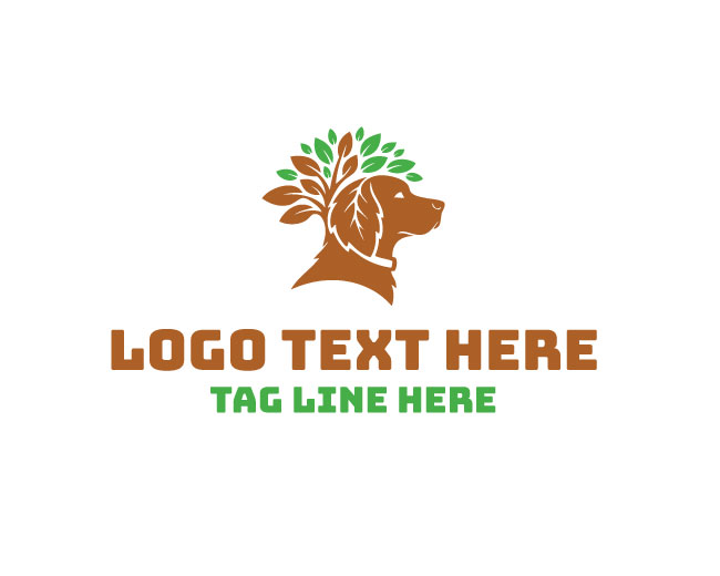 Eco Dog Paw Forest Logo