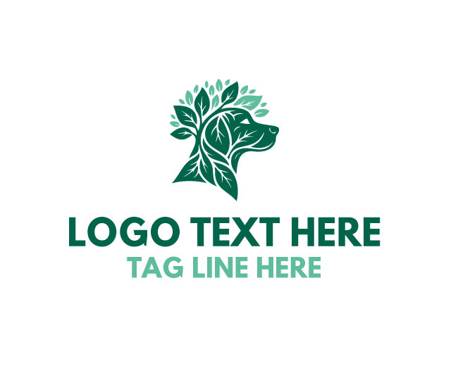 Eco Dog Nature Crest Logo